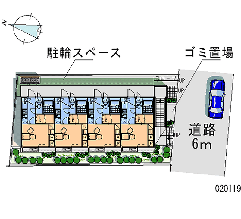 レオパレスアメニティハイム３ 区画図