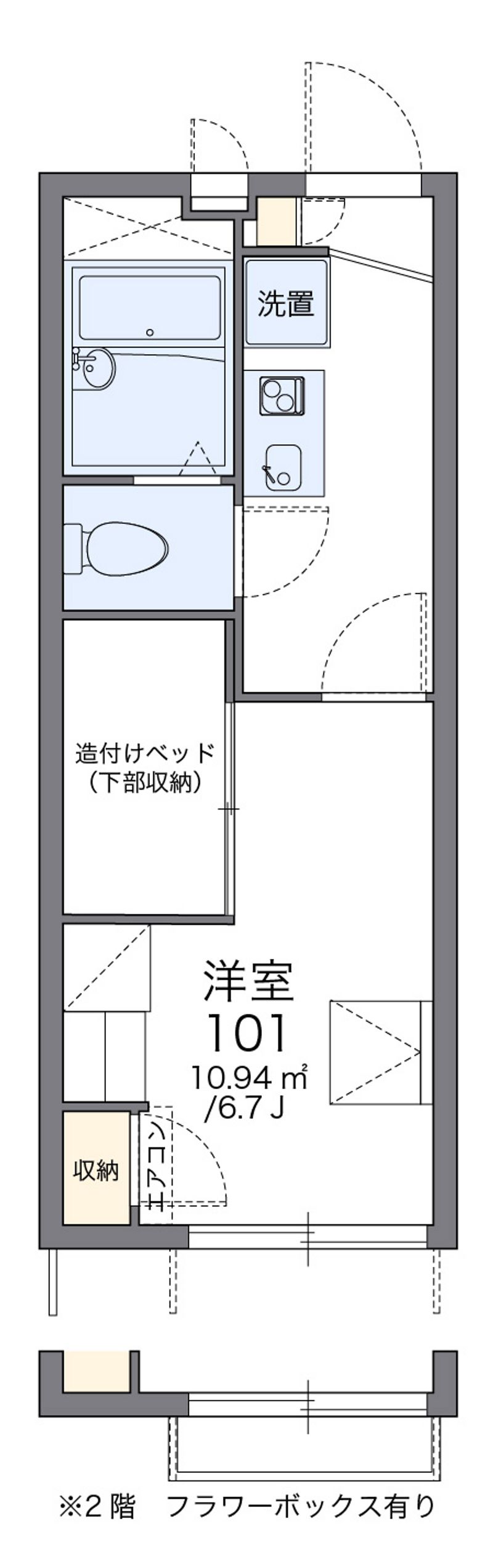 レオパレスシルク立花 間取図