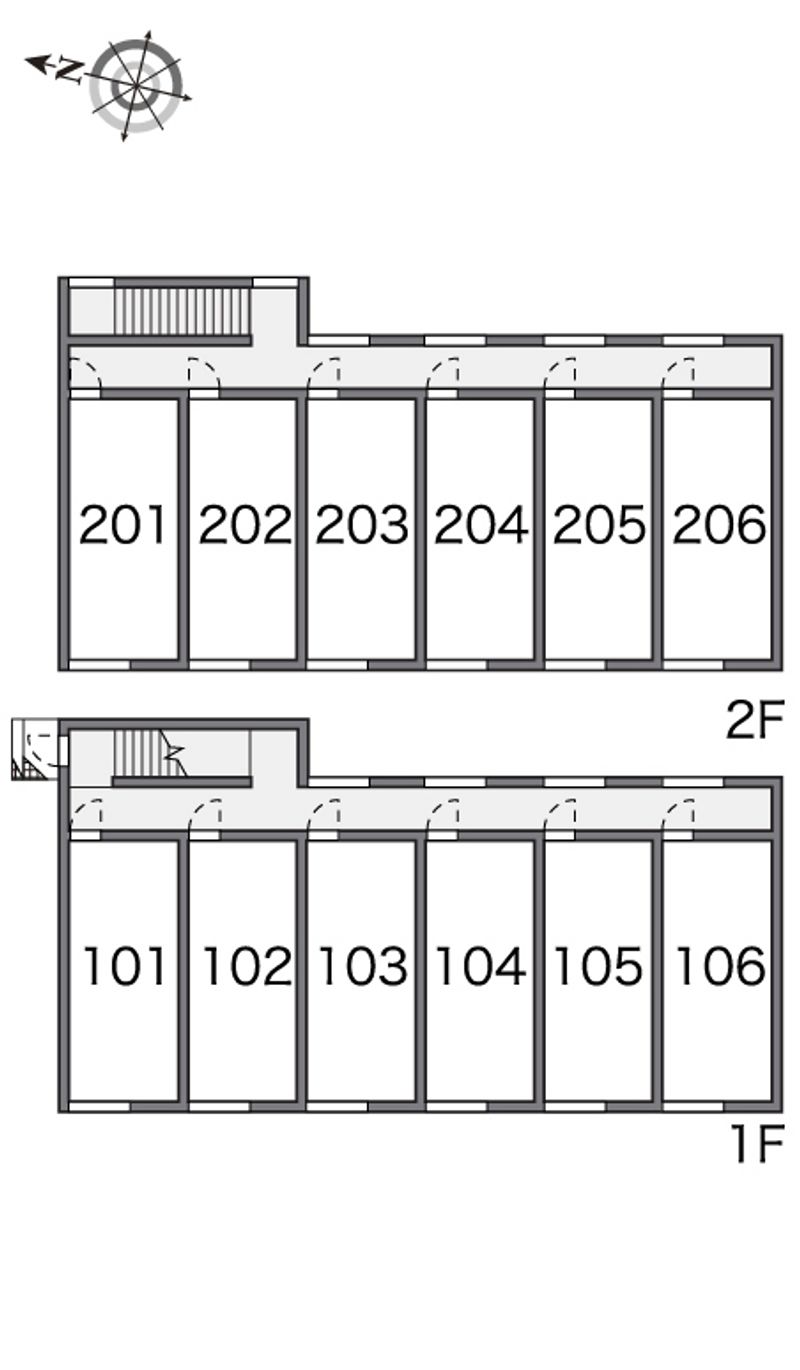 レオパレス三共１２ 間取配置図