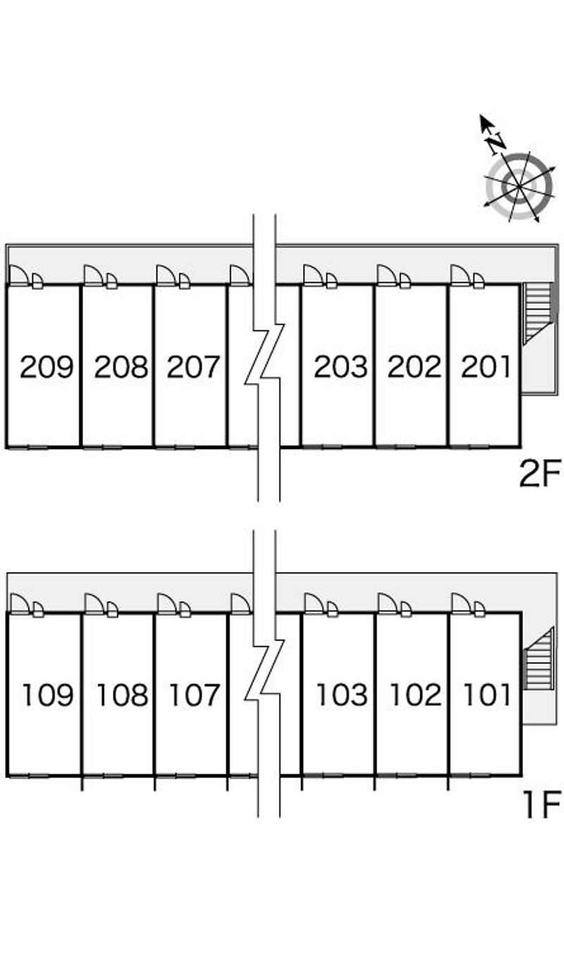 レオパレスこまつ 間取配置図