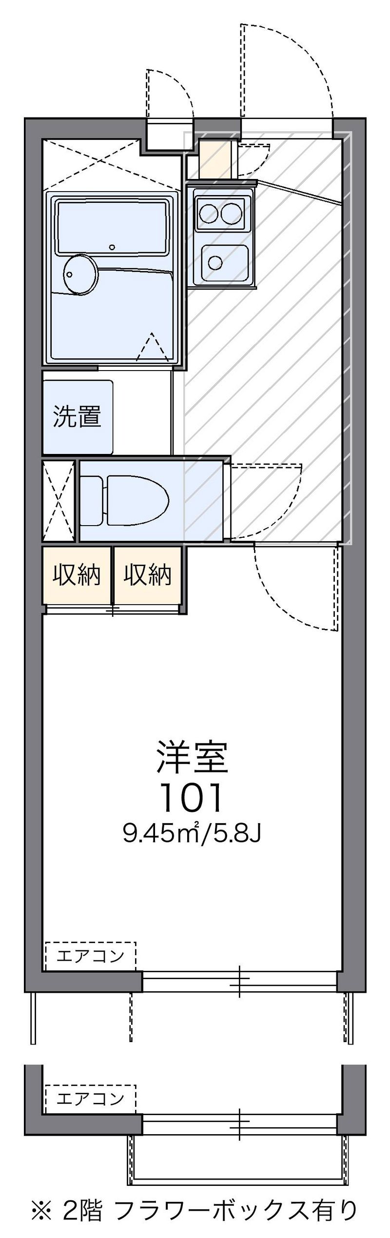 レオパレスサンクレール柏Ｃ 間取図
