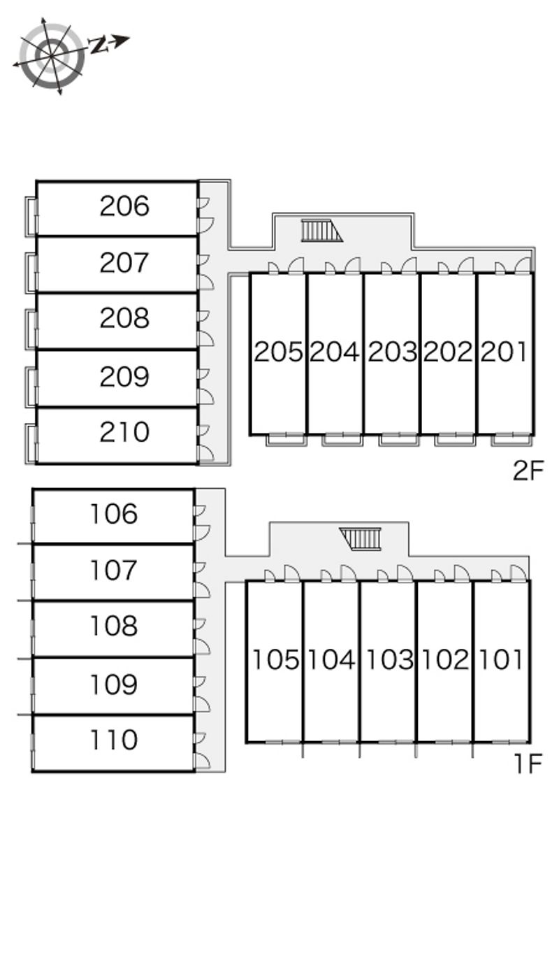 レオパレス秀峰 間取配置図