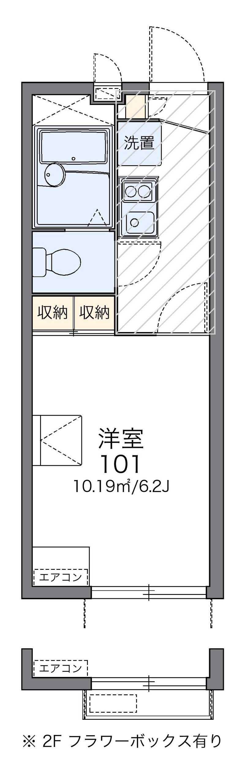 レオパレスシティーＦ 間取図