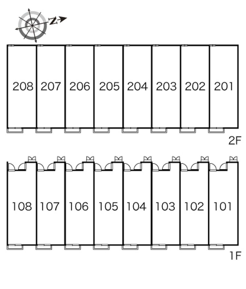 レオパレスアロハＣ 間取り配置図