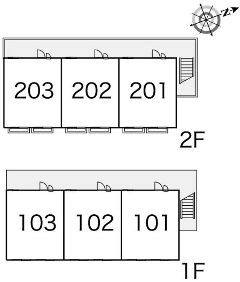 レオパレスエスポアールⅢ 間取り配置図