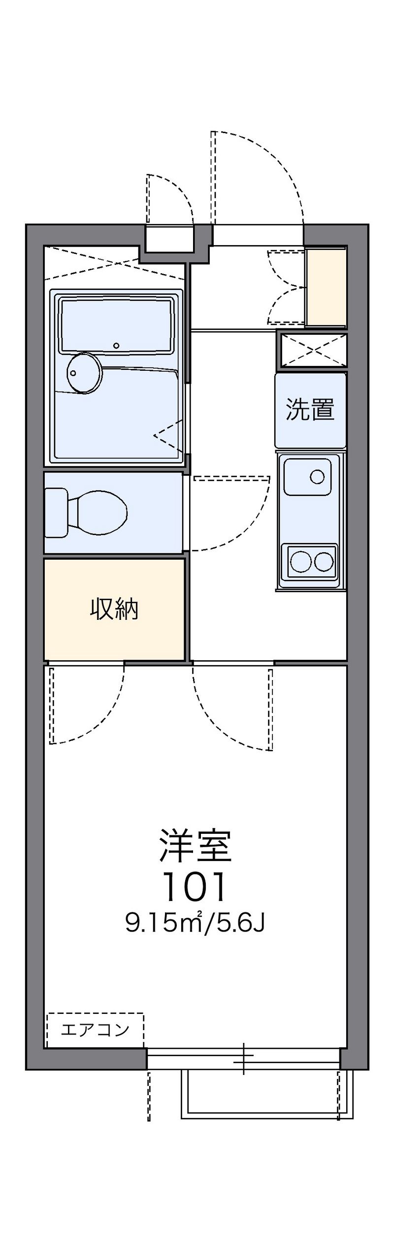 レオパレスミツホ第３ビル 間取り