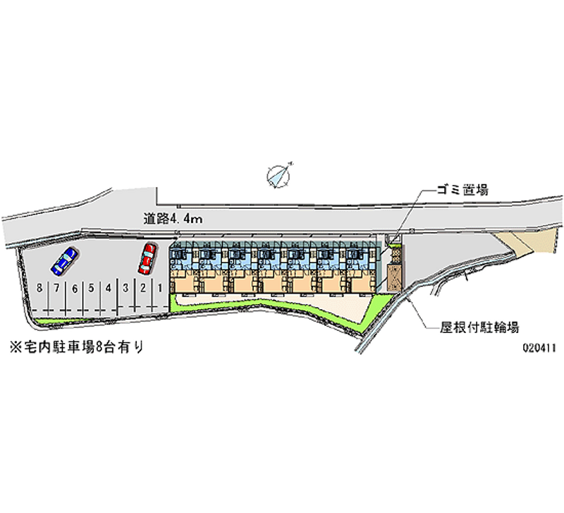 レオパレスヴィラアンソレイユ 月極駐車場