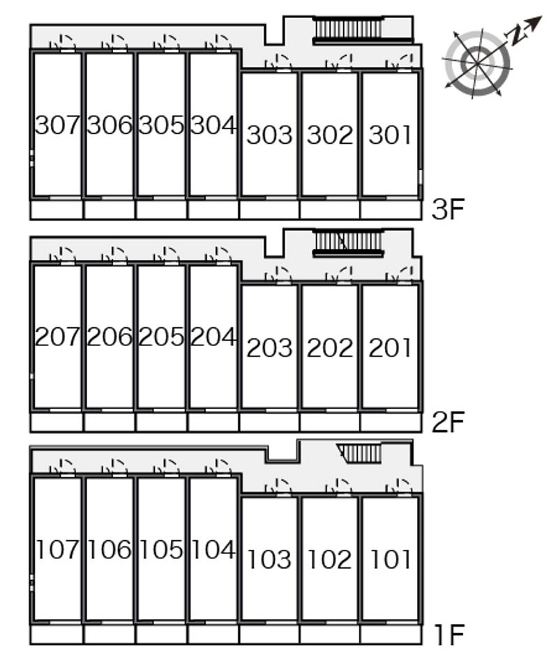 クレイノスペランツァⅡ号館 間取配置図