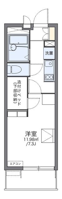 レオパレスパークタウン北斗 間取り図