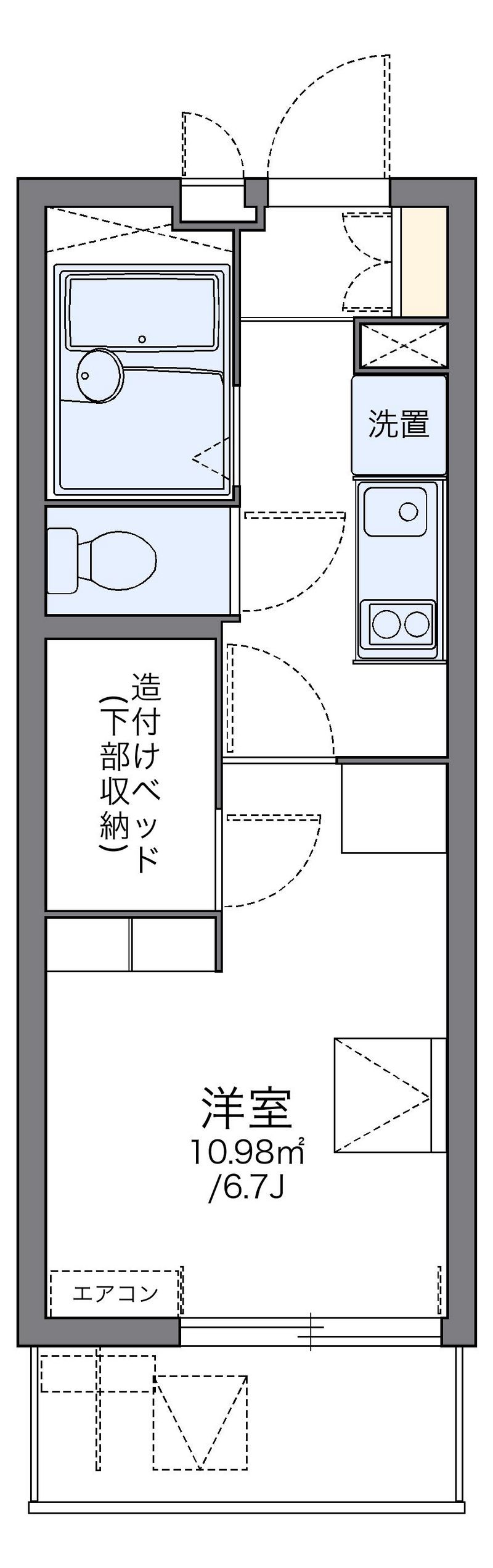 レオパレスクローバー 間取図