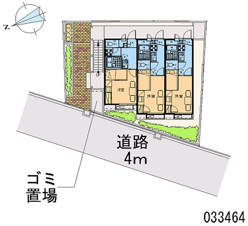 レオパレス万里小路ＷＥＳＴ 区画図