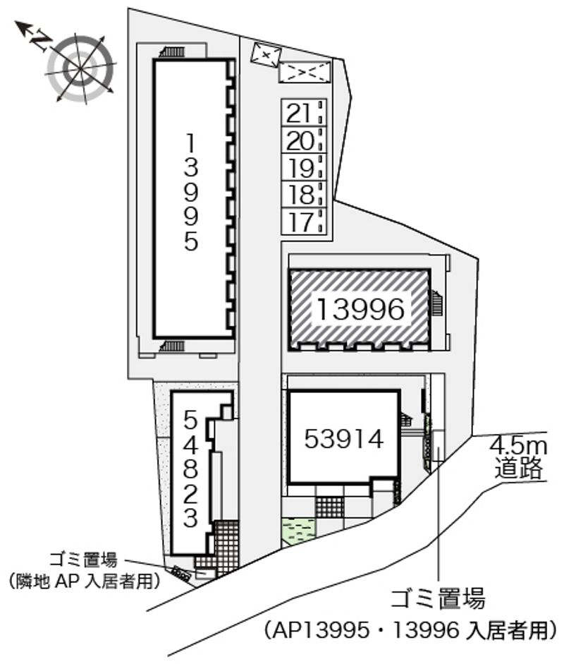 レオパレス下新倉Ｂ 配置図