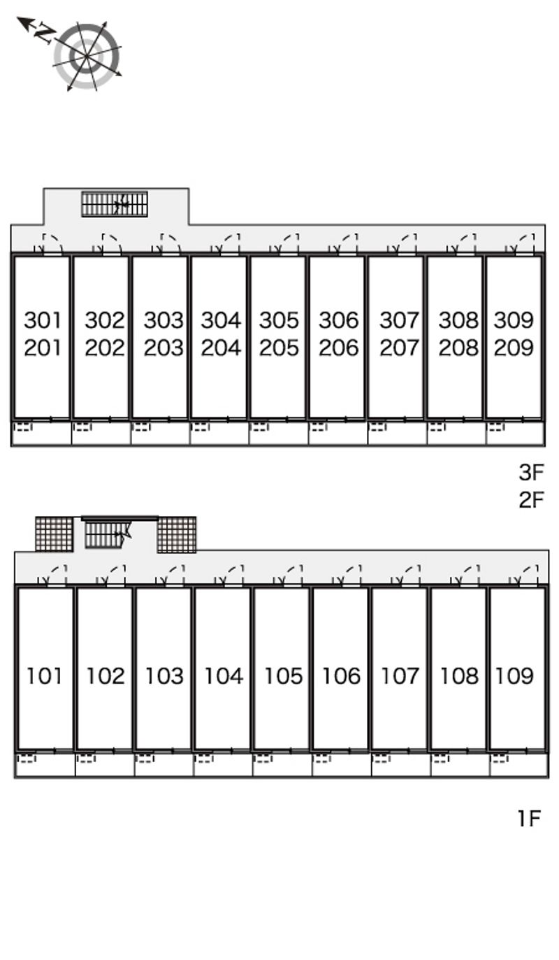 レオパレスオレンジの木 間取配置図