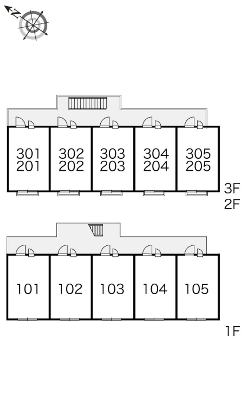 レオパレスフービエール 間取配置図