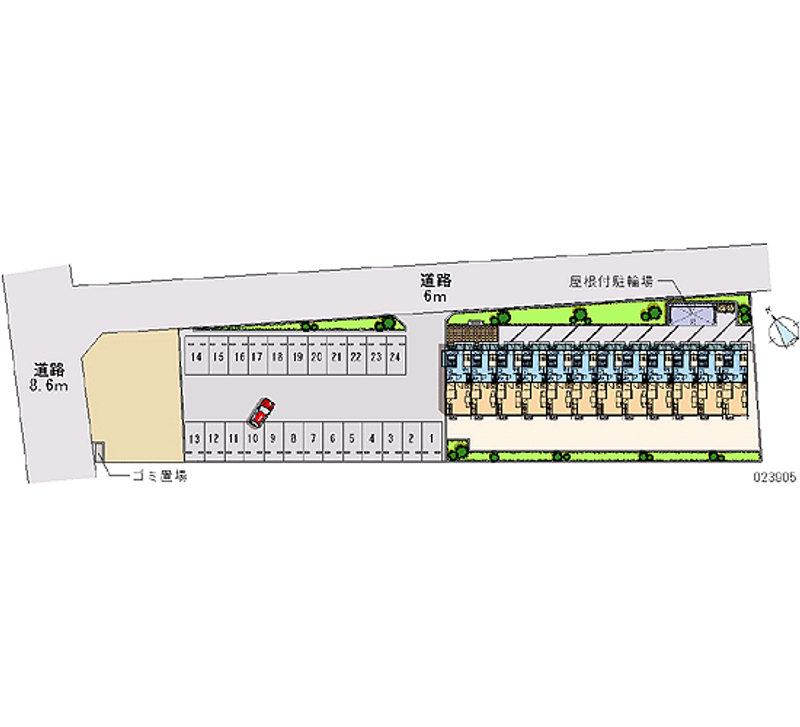 レオパレスグルーエ 月極駐車場