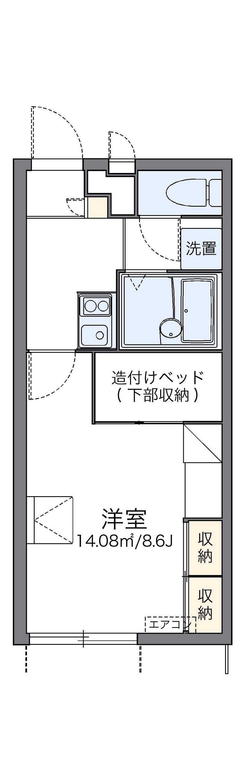 レオパレス長嶺東Ｎｏ　２ 間取図