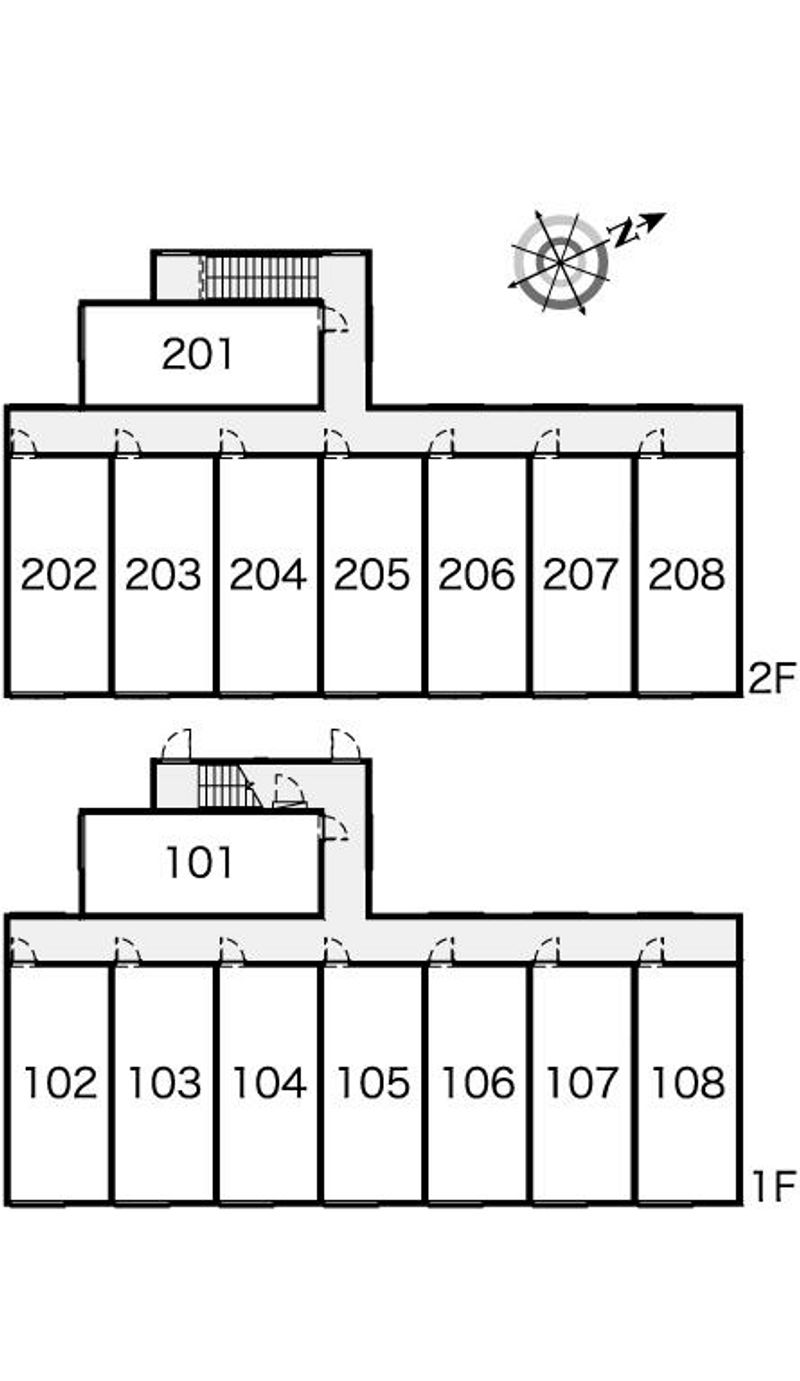 レオパレスウィンⅡ 間取配置図