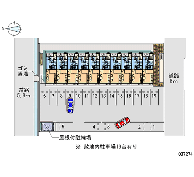 レオパレス睡蓮 月極駐車場