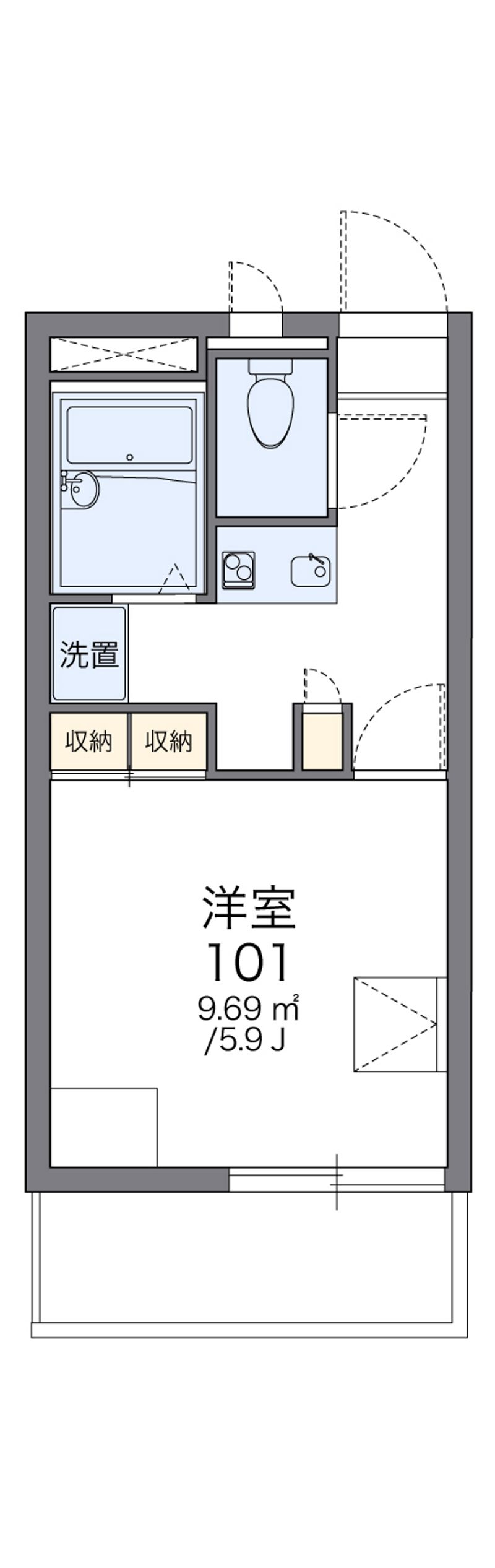 レオパレス武庫川 間取図