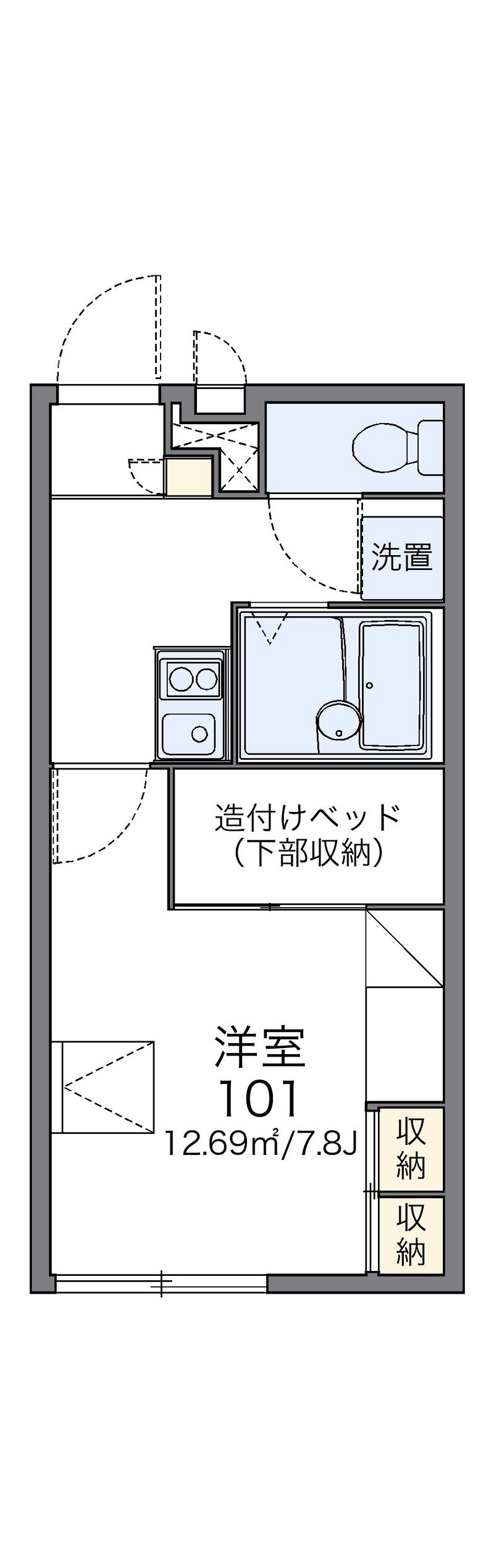 レオパレス湯田温泉 間取図