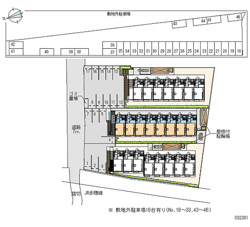 レオパレス福岡Ｂ 月極駐車場