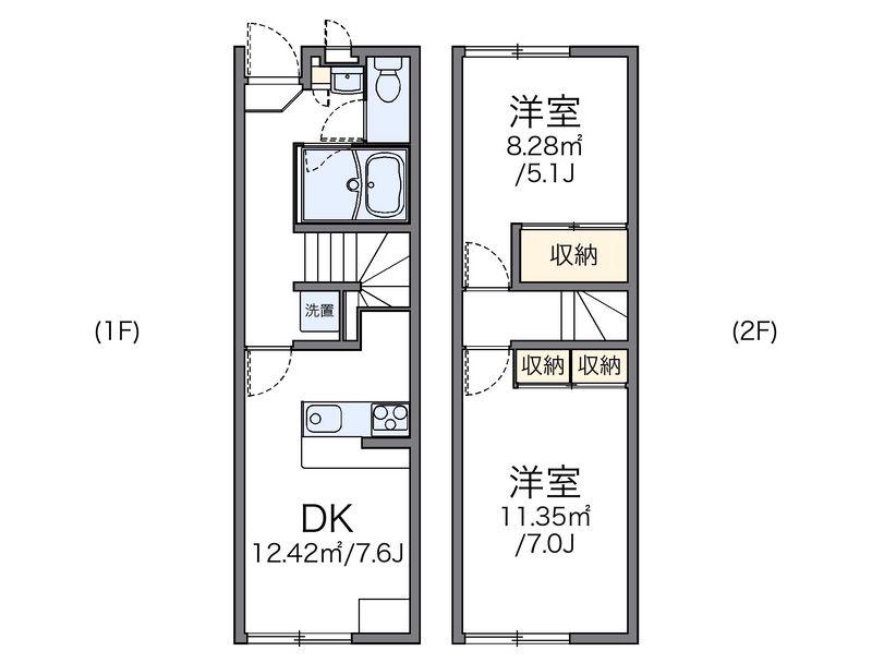 レオパレスサニーホームズ 間取図