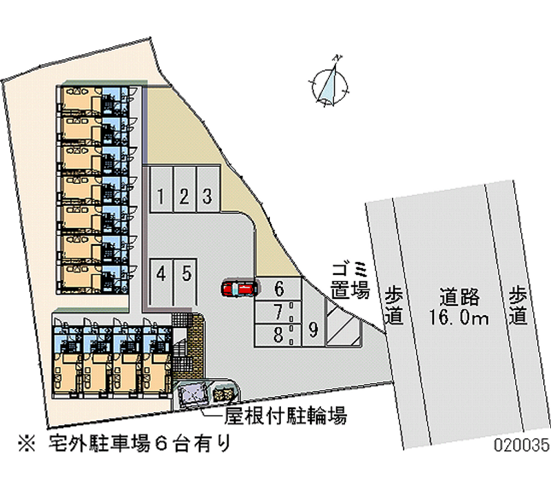 レオパレス南大町 月極駐車場