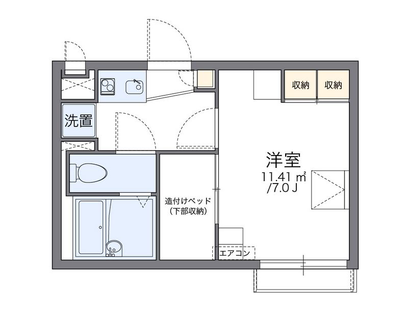 レオパレスリバーフィールドⅡ 間取図