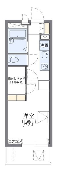 レオパレスピーコック 間取り図