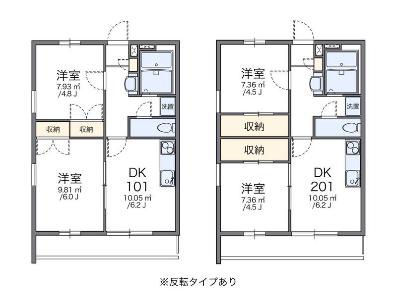 レオパレスドミールＡ館 間取図