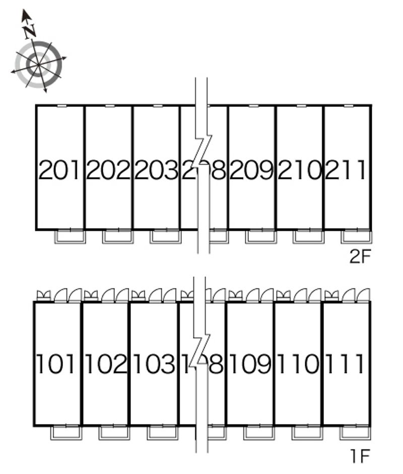 レオパレス小牧Ⅱ 間取配置図
