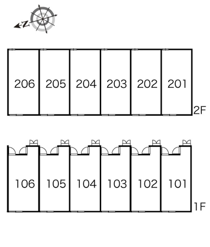 レオパレスメルベーユⅡ 間取配置図