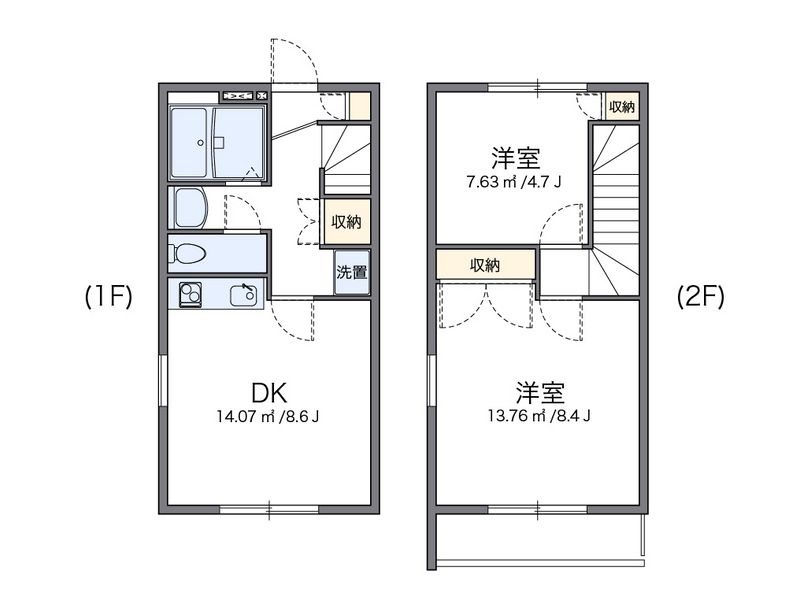 レオパレスドリーム大平台Ａ 間取図