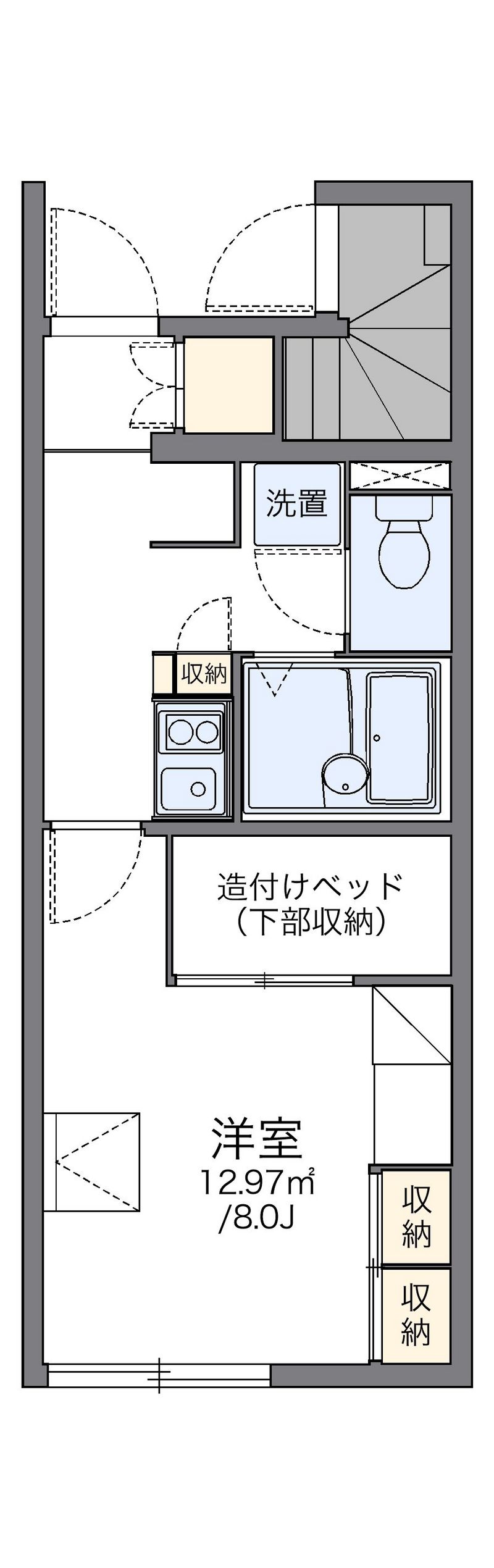 レオパレスいみず北 間取図