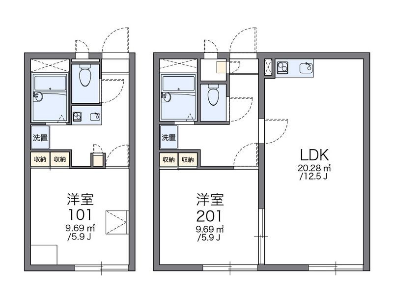 レオパレスラピス 間取図