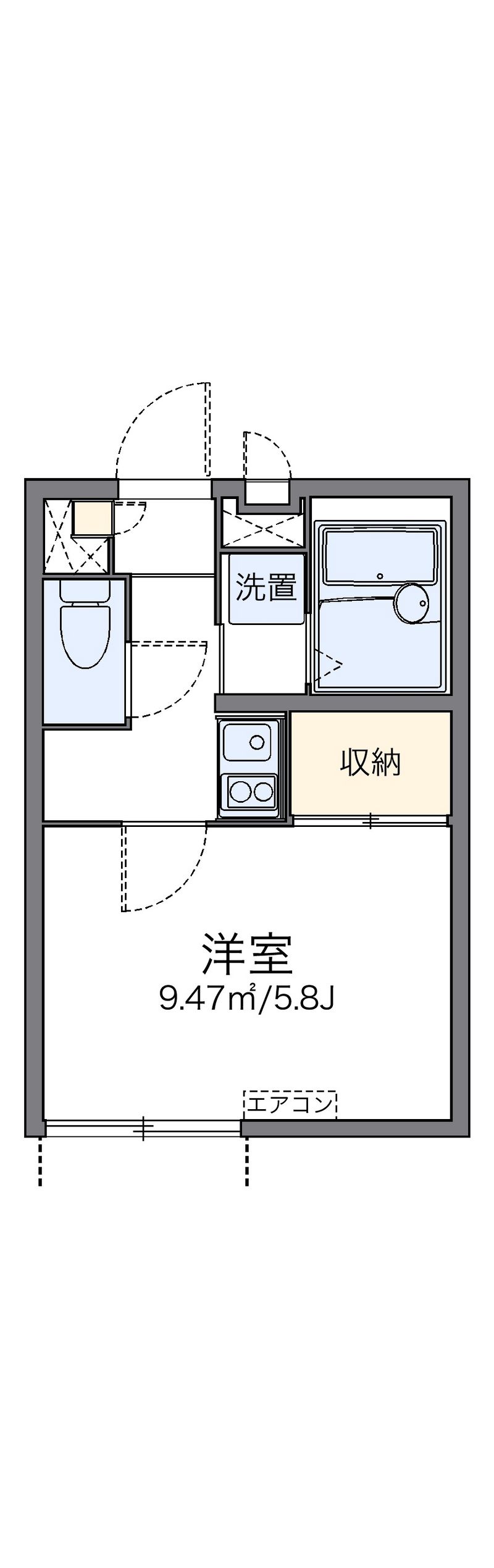 レオパレス磐手 間取図