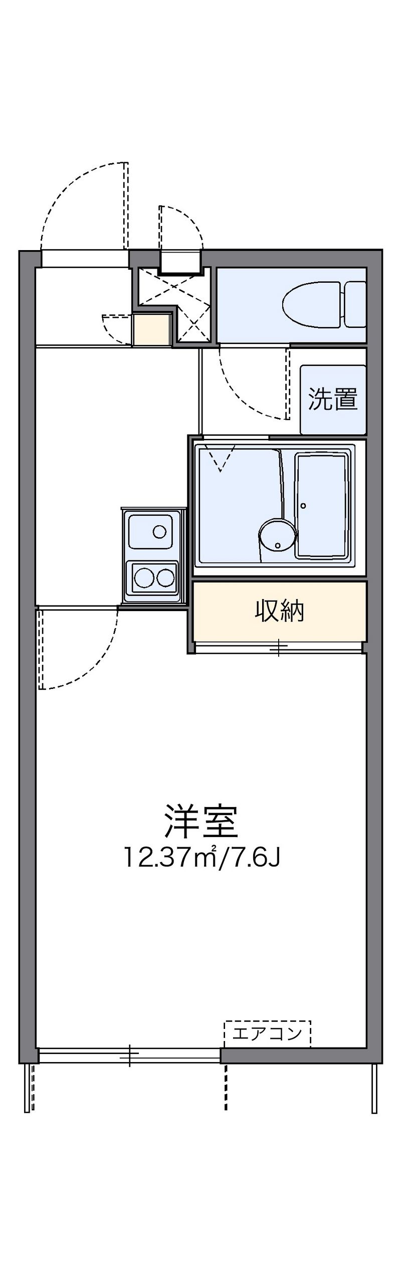 レオパレスランド諸岡 間取図