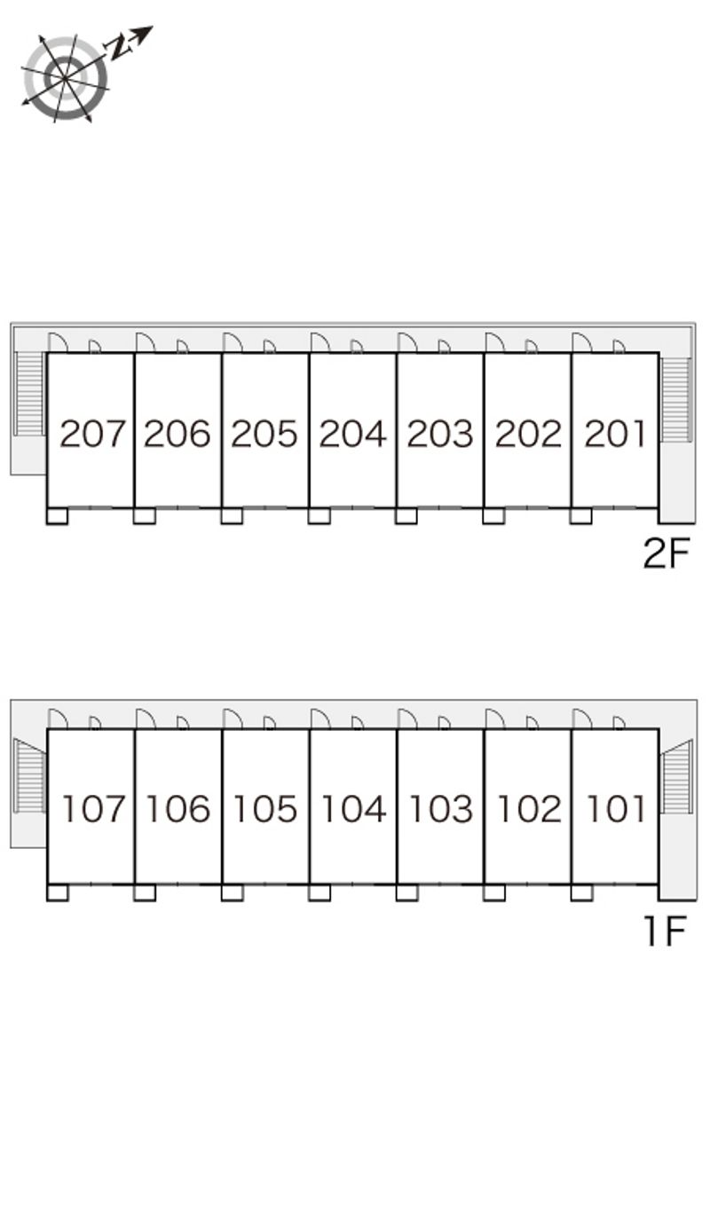 レオパレスプロシード２ 間取配置図