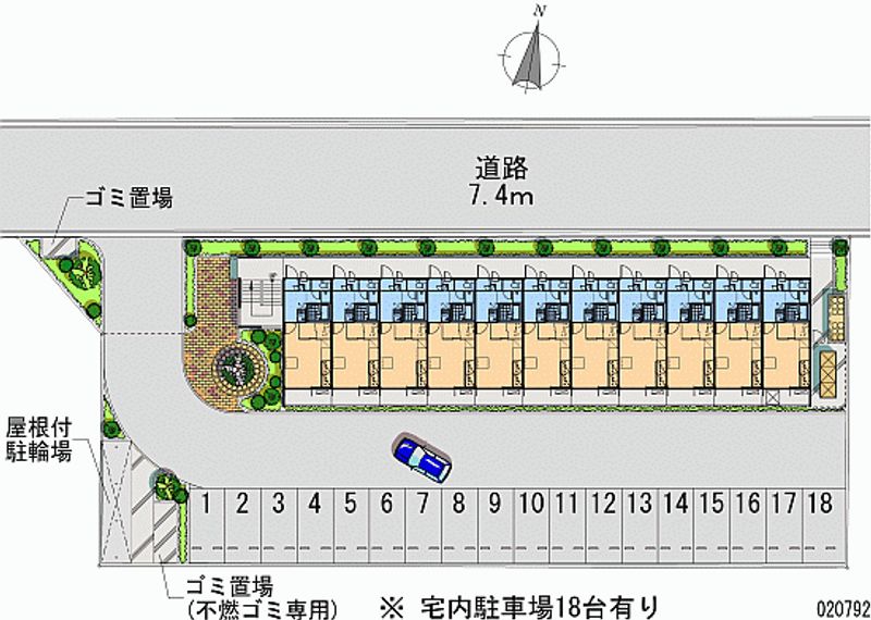 レオパレスエクレール福井 月極駐車場