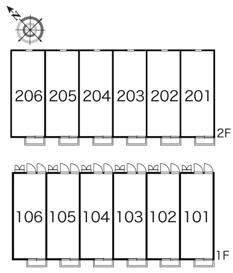 レオパレス郷ケ丘 間取配置図