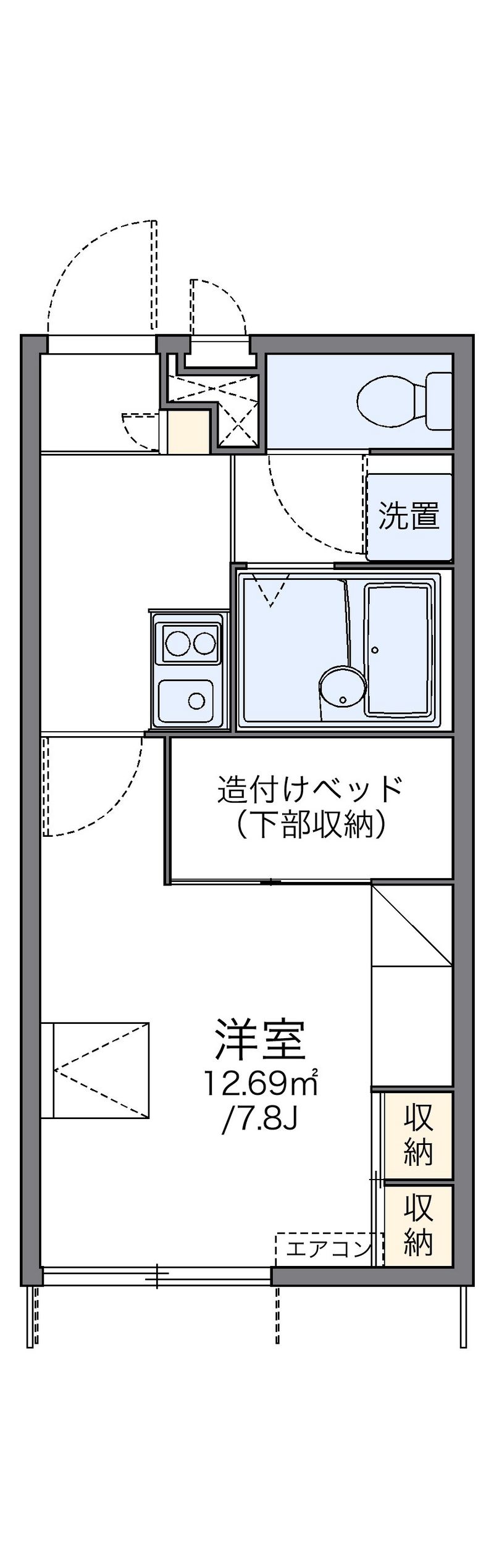 レオパレスグランドヒルズ 間取図