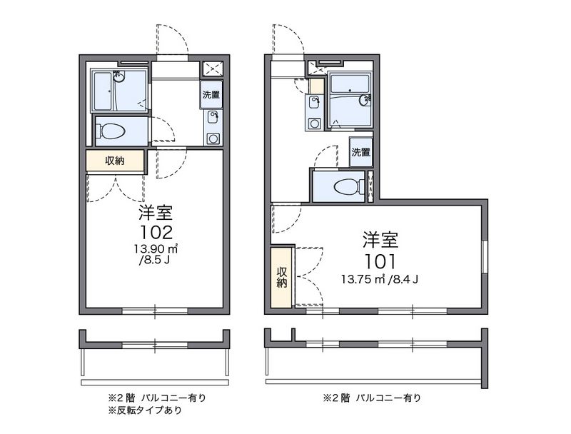 レオパレス峰弐番館 間取図