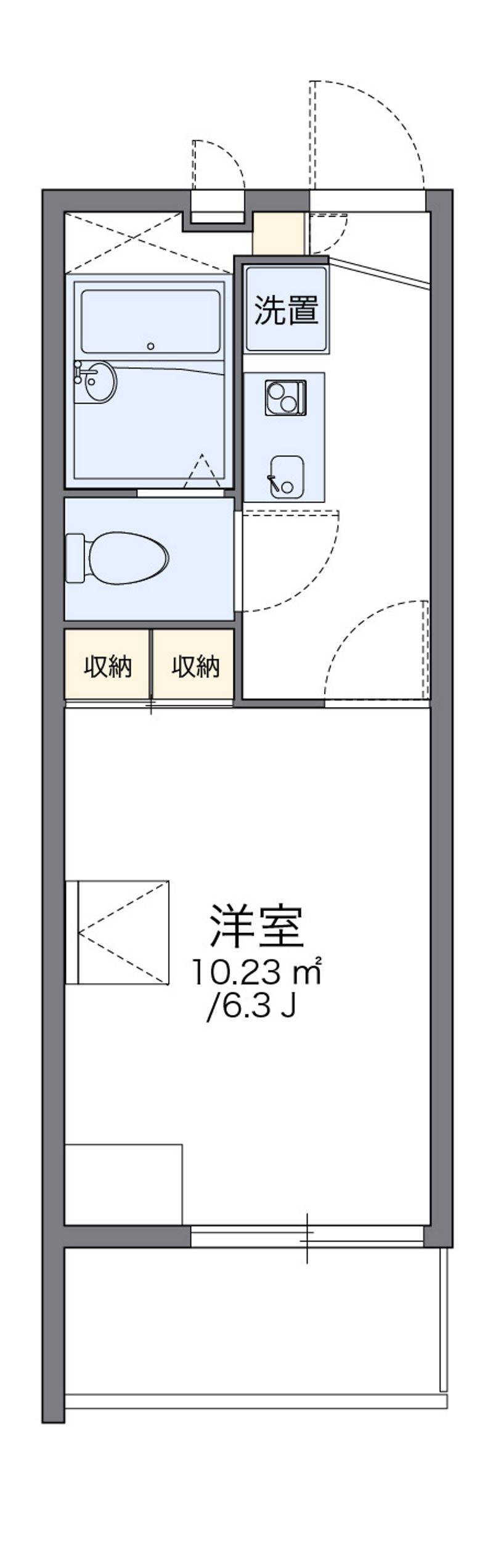 レオパレスかもじや 間取図