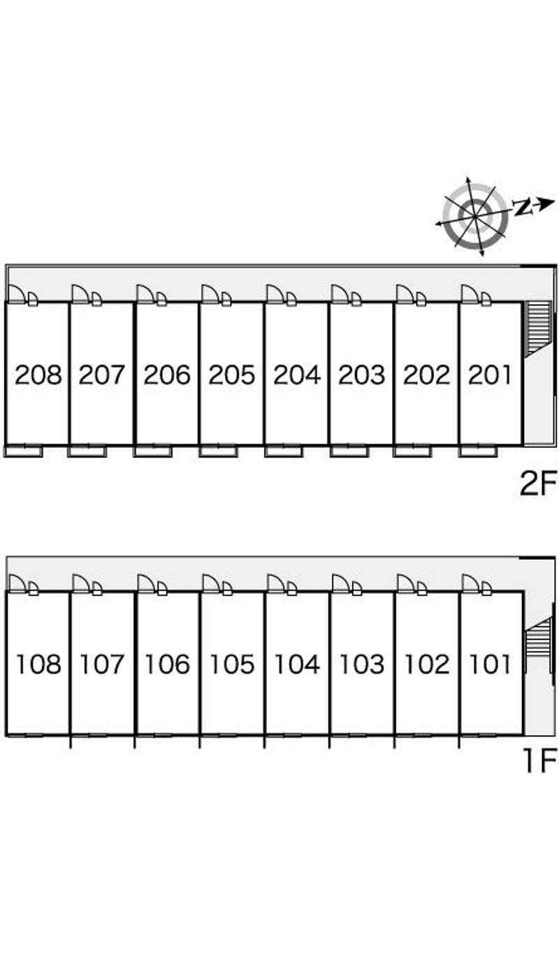 レオパレス小田 間取配置図