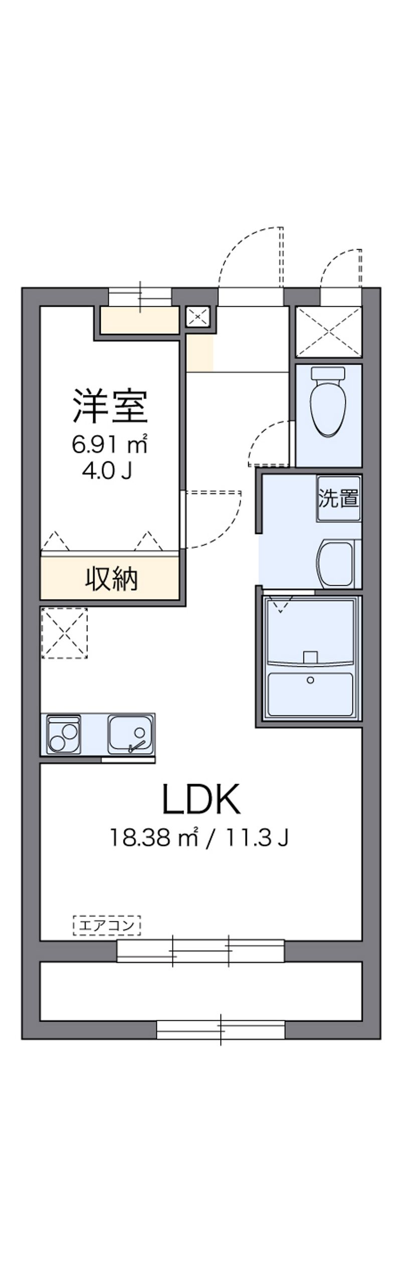 レオパレスリアン庄内 間取図
