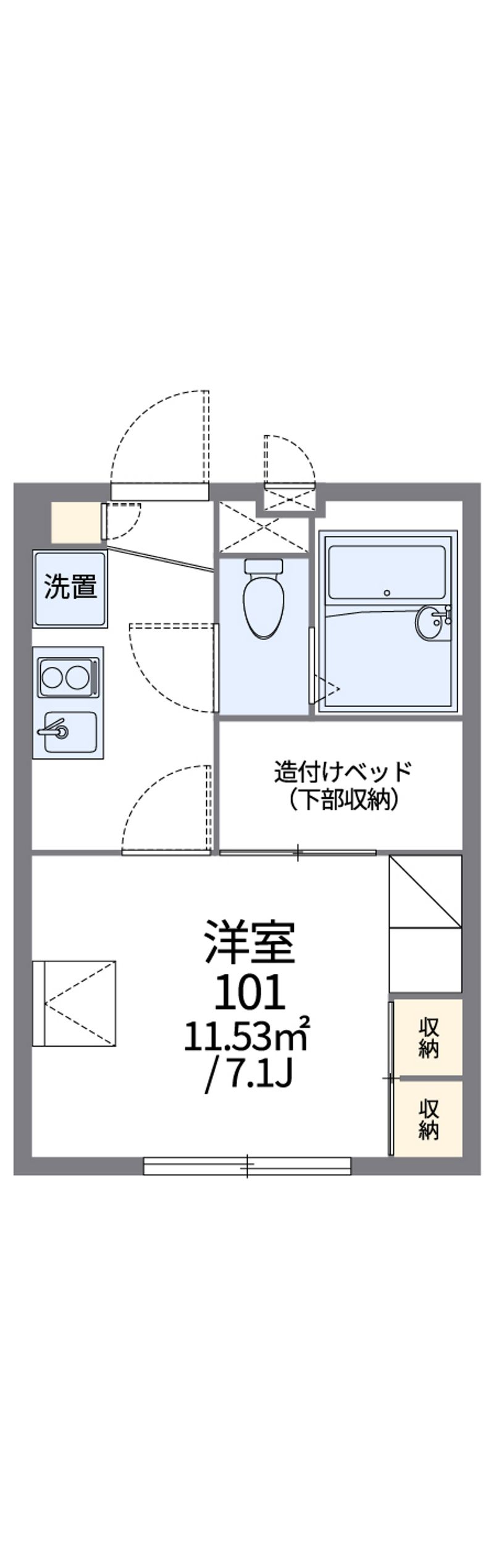 レオパレスフービエール 間取図