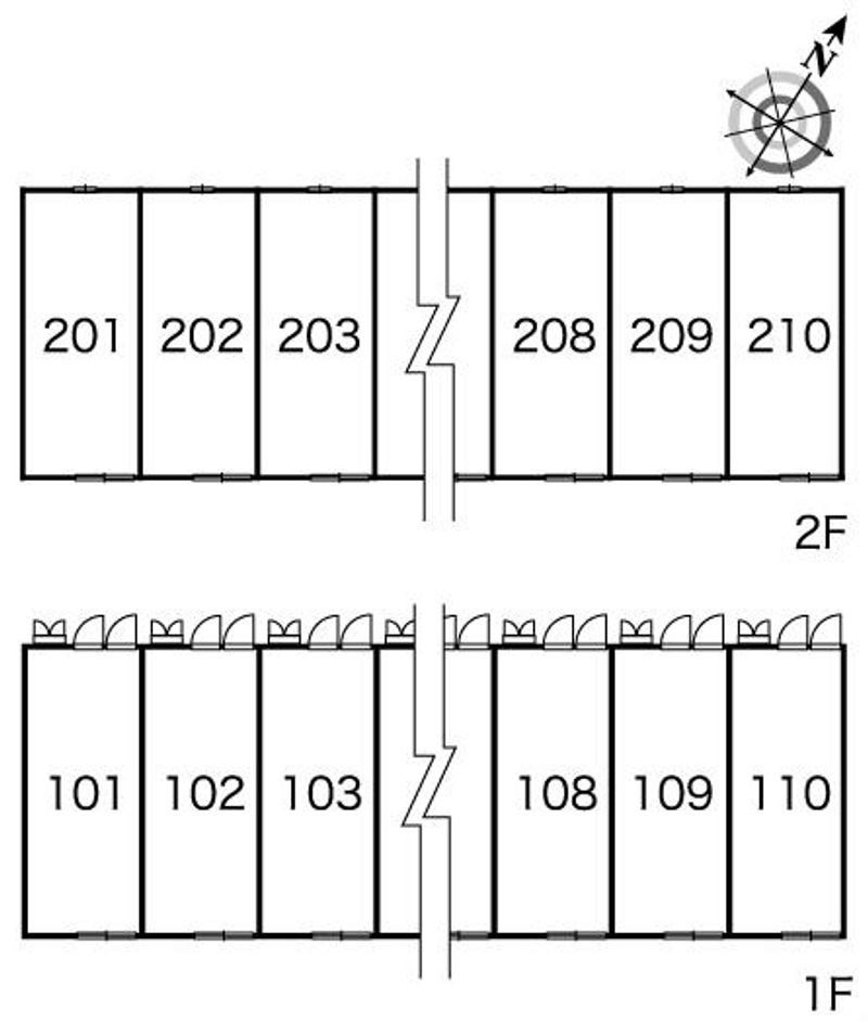 レオパレスフォレストⅡ 間取り配置図