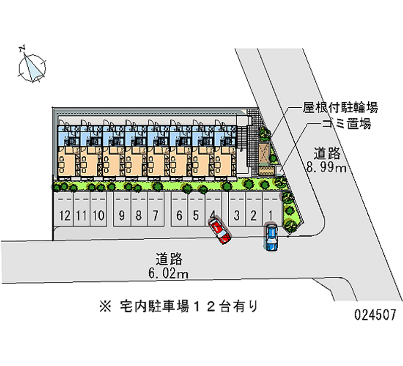 レオパレスかご田 月極駐車場