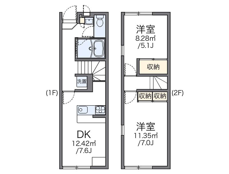 レオパレスセナファミリー　Ⅰ 間取図