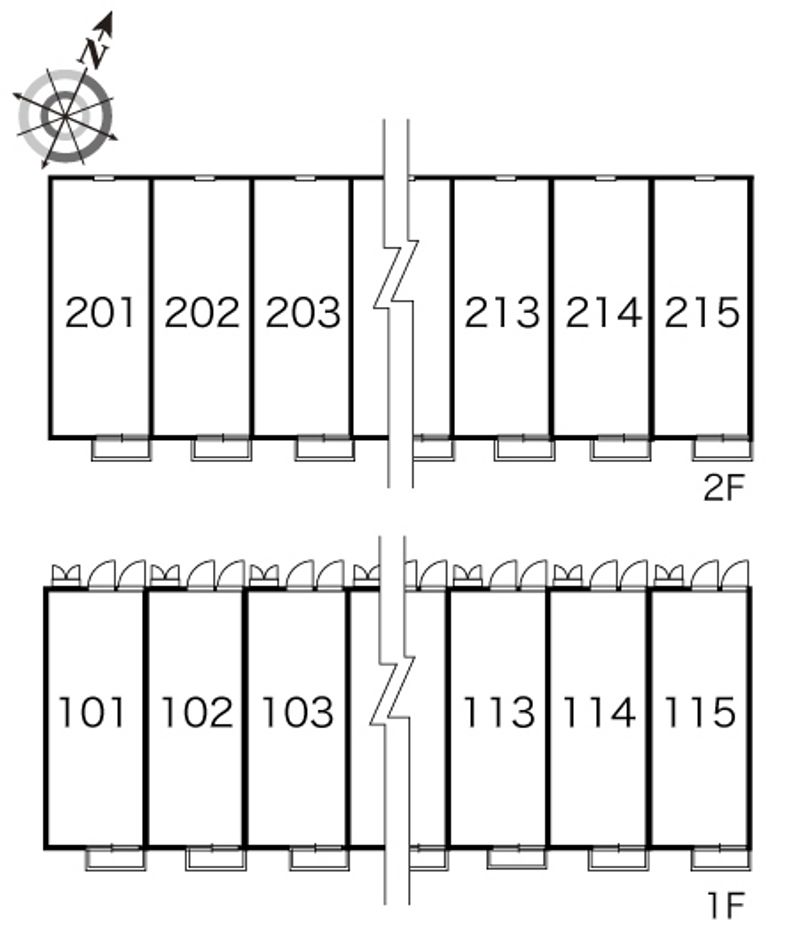 レオパレス土浦Ｃ 間取配置図